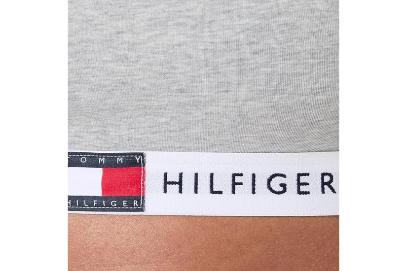 Tommy Jeans Heritage Logo Underband Bralette Γκρι, Λευκά