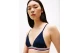 Tommy Jeans Triangle Rp Γυναικείο Μαγιό Bikini Top Μπλε Σκούρο, Λευκό