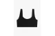 Tommy Jeans Repeat Logo Scoop Neck Γυναικείο Bralette Μαύρο