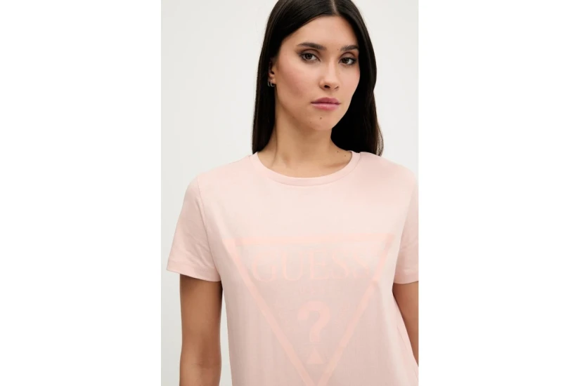 Guess Adele Γυναικείο Κοντομάνικο T-Shirt Σομόν