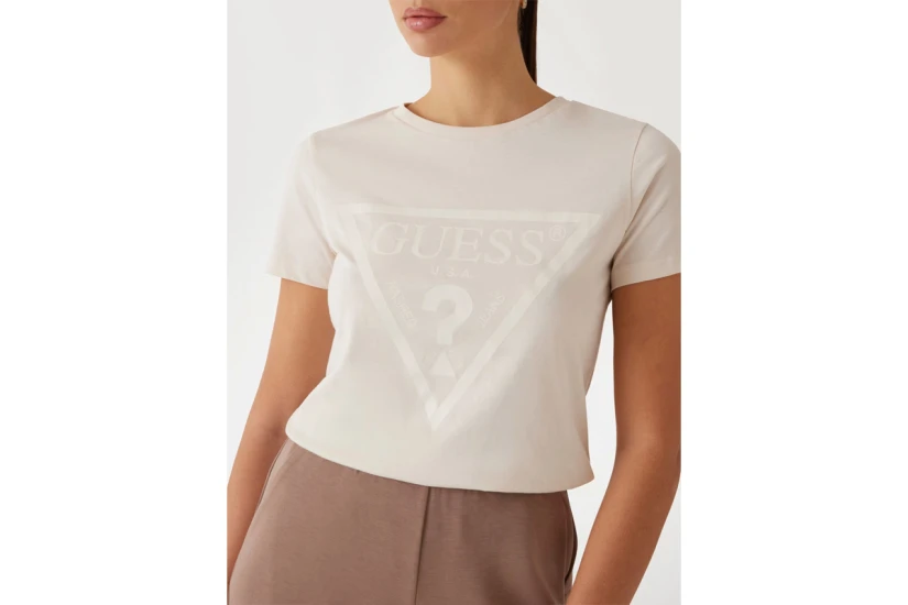 Guess Adele Γυναικείο Κοντομάνικο T-Shirt Μπεζ