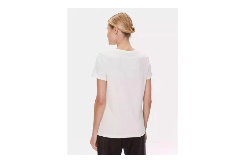 Guess Rhinestones Logo Γυναικείο Κοντομάνικο T-Shirt Λευκό