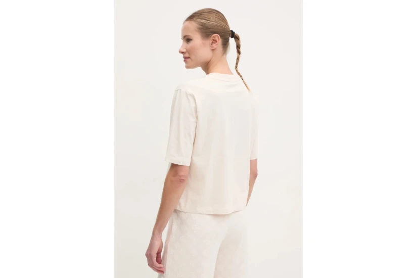 Guess Γυναικείο Κοντομάνικο T-Shirt Μπεζ