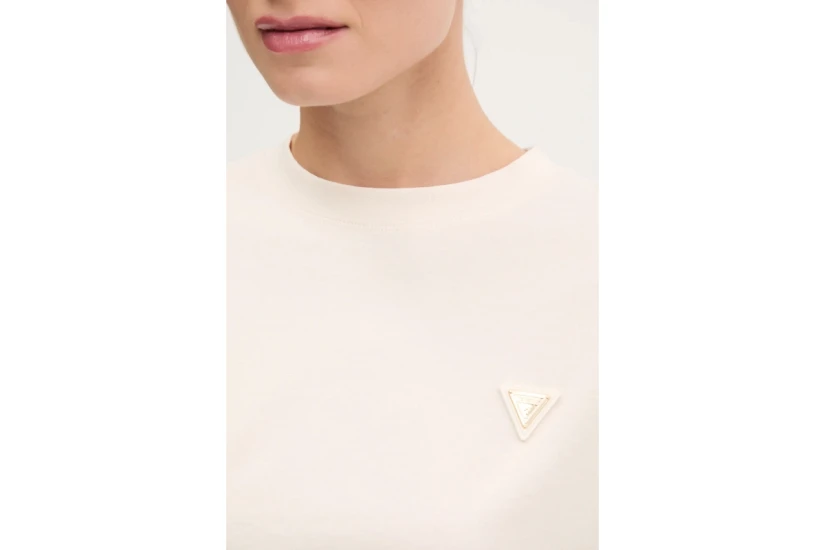 Guess Γυναικείο Κοντομάνικο T-Shirt Μπεζ