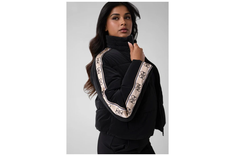 Guess High-Neck Μπουφάν Puffer Γυναικείο (V5BL11WGYC2 JBLK)