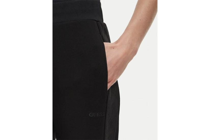 Guess Elsa Wide Leg Παντελόνι Φόρμας Γυναικείο (V6BB20K6366 JBLK)