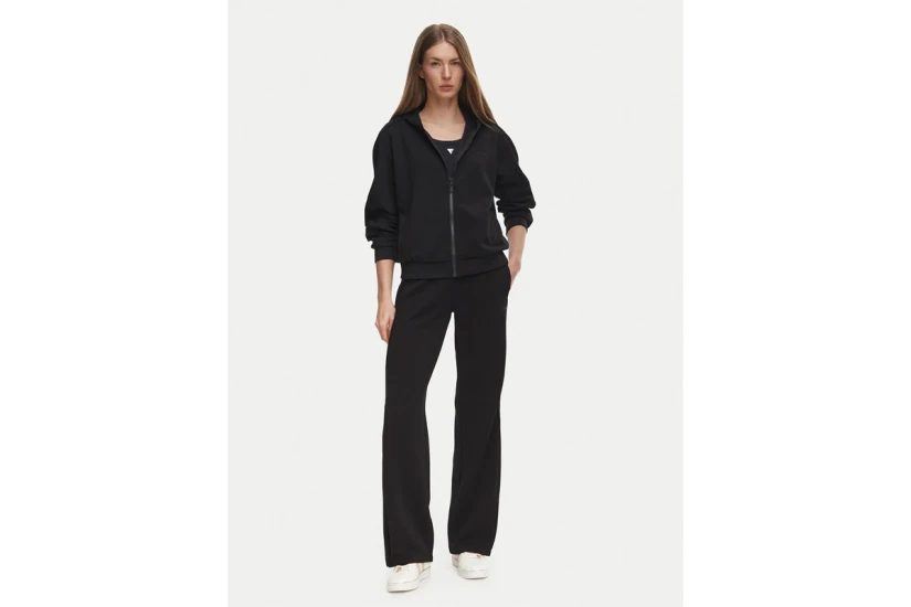 Guess Elsa Wide Leg Παντελόνι Φόρμας Γυναικείο (V6BB20K6366 JBLK)