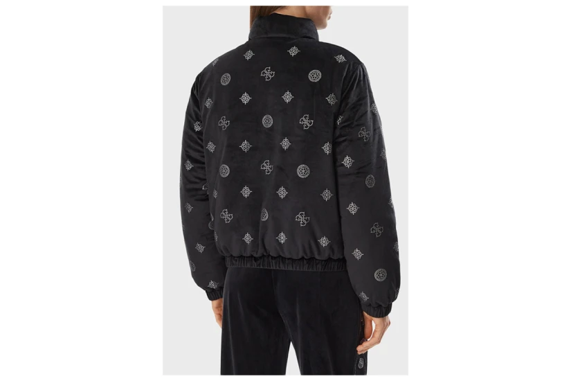 Guess Amalia Allover Logo Μπουφάν Puffer Γυναικείο (V6BL04K6310 JBLK)