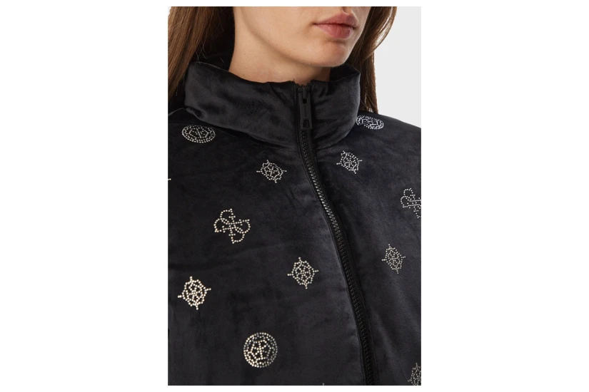Guess Amalia Allover Logo Μπουφάν Puffer Γυναικείο (V6BL04K6310 JBLK)
