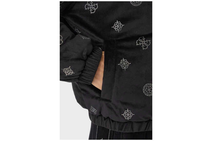 Guess Amalia Allover Logo Μπουφάν Puffer Γυναικείο (V6BL04K6310 JBLK)