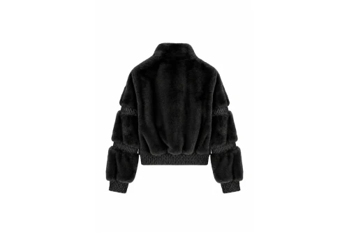 Guess Carla Faux Fur High Neck Γουνάκι Συνθετικό Γυναικείο (V6BL14W4519 JBLK)