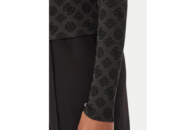Guess Fausta Allover Jacquard Μπλούζα Με Λαιμόκοψη Γυναικεία (V6BP15K7234 FJHB)