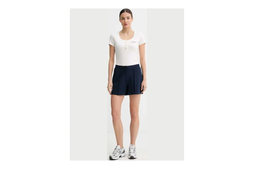 Guess Pique Γυναικείο Casual Σορτς Μπλε Σκούρο