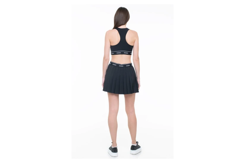 Guess Selene Pleated Γυναικεία Mini Φούστα Μαύρη