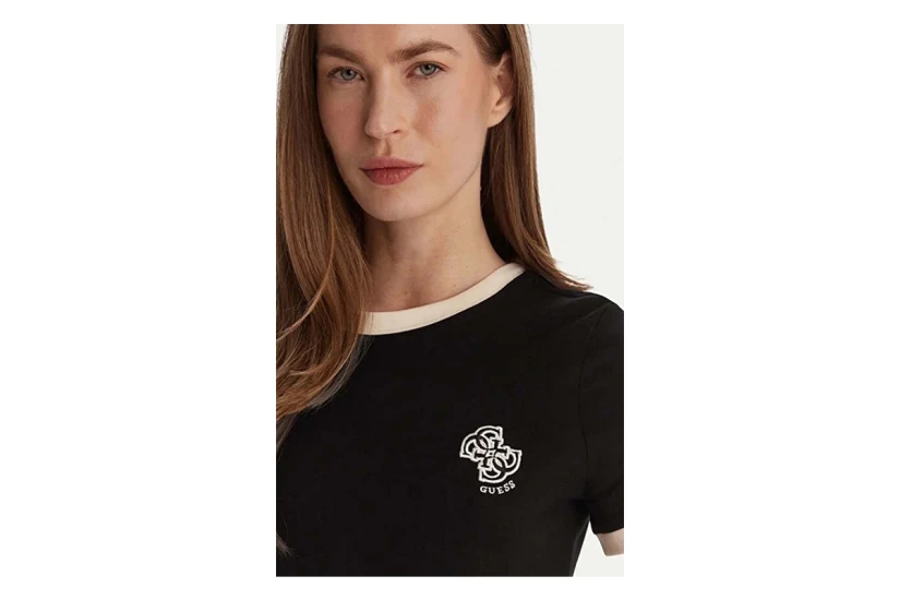 Guess Greta Active Γυναικείο Κοντομάνικο T-Shirt Μαύρο