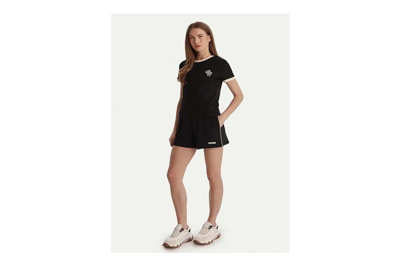 Guess Greta Active Γυναικείο Κοντομάνικο T-Shirt Μαύρο