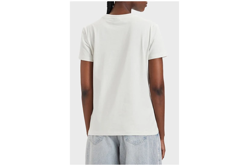 Guess Romy Γυναικείο Κοντομάνικο T-Shirt Εκρού, Ασημί