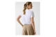 Guess Boxy Logo Γυναικείο Κοντομάνικο Cropped T-Shirt Λευκό