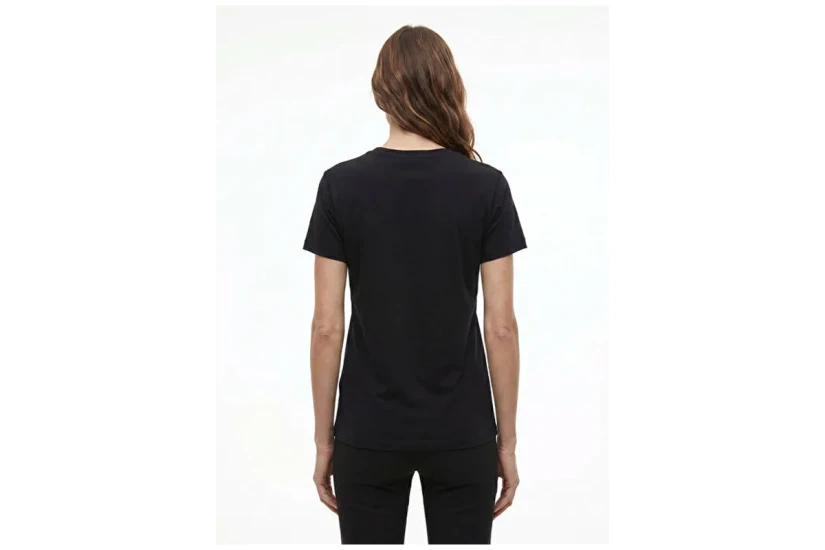 Guess Andrea Γυναικείο Κοντομάνικο T-Shirt Μαύρο, Λεύκο