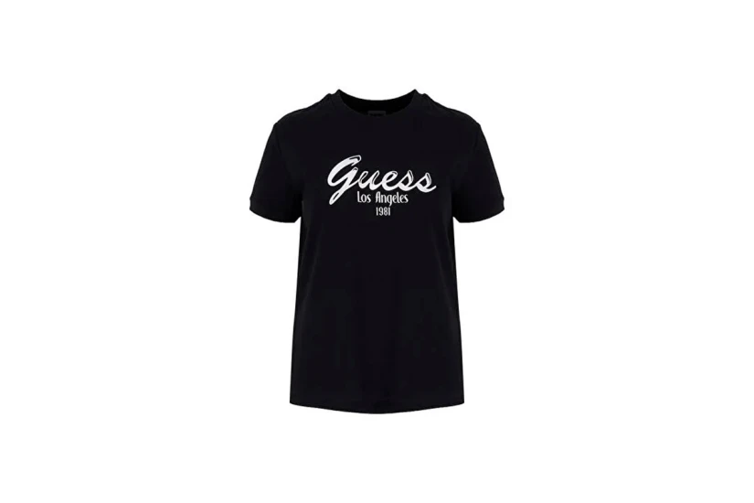 Guess Andrea Γυναικείο Κοντομάνικο T-Shirt Μαύρο, Λεύκο