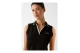Guess Sleeveless Polo Γυναικείο Φόρεμα Mini Μαύρο, Εκρού
