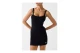 Guess Viscose-Blend Γυναικείο Mini Φόρεμα Μαύρο
