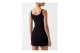 Guess Viscose-Blend Γυναικείο Mini Φόρεμα Μαύρο