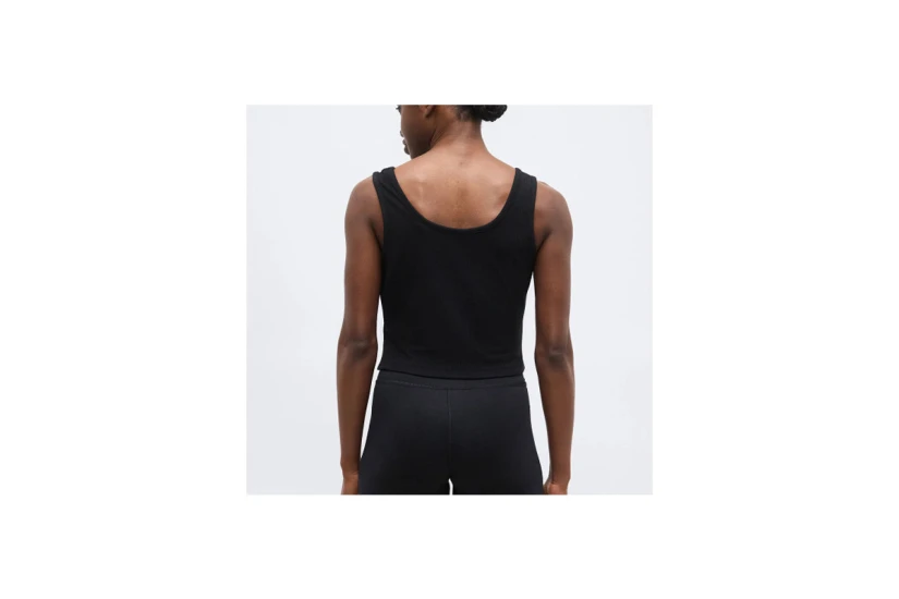Guess Ribbed Γυναικεία Αμάνικη Μπλούζα Μαύρη