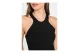 Guess Nat Rib Bra Γυναικείο Αμάνικο Top Μαύρο
