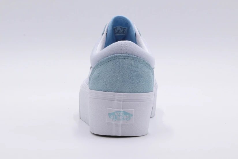 Vans Old Skool Stackform Sneakers με Πλατφόρμα Γαλάζιο, Λευκό