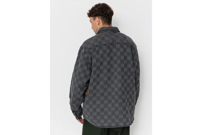Vans Hastings Checkerboard Ανδρικό Μακρυμάνικο Πουκάμισο Γκρι Σκούρο
