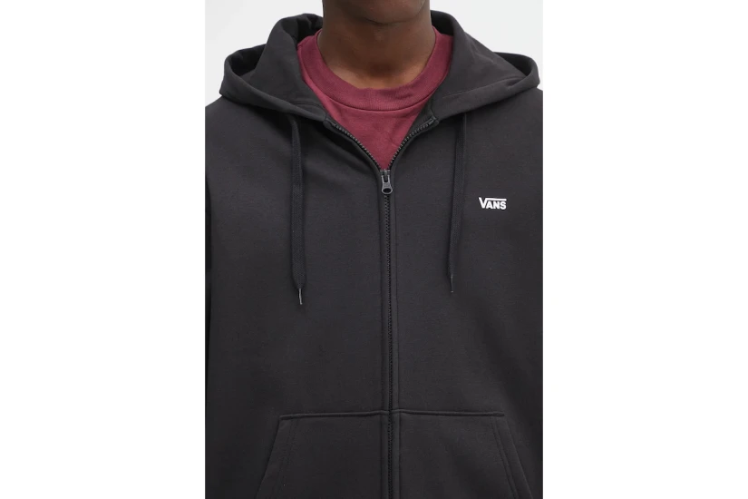 Vans Left Chest Fleeze Ανδρική Ζακέτα με Κουκούλα Μαύρη