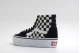 Vans Sk8-Hi Flatform Sneakers Μαύρα, Λευκά