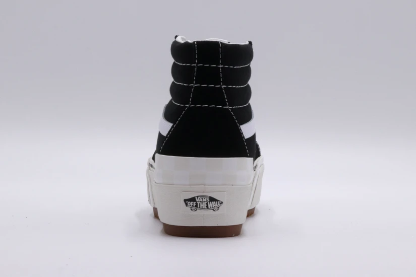 Vans SK8-Hi Stacked Γυναικεία Flatform Μποτάκια Μαύρα, Λευκά