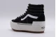 Vans SK8-Hi Stacked Γυναικεία Flatform Μποτάκια Μαύρα, Λευκά
