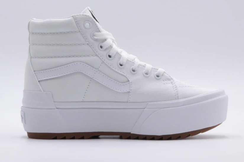 Vans SK8-Hi Stacked Γυναικεία Flatform Μποτάκια Λευκά