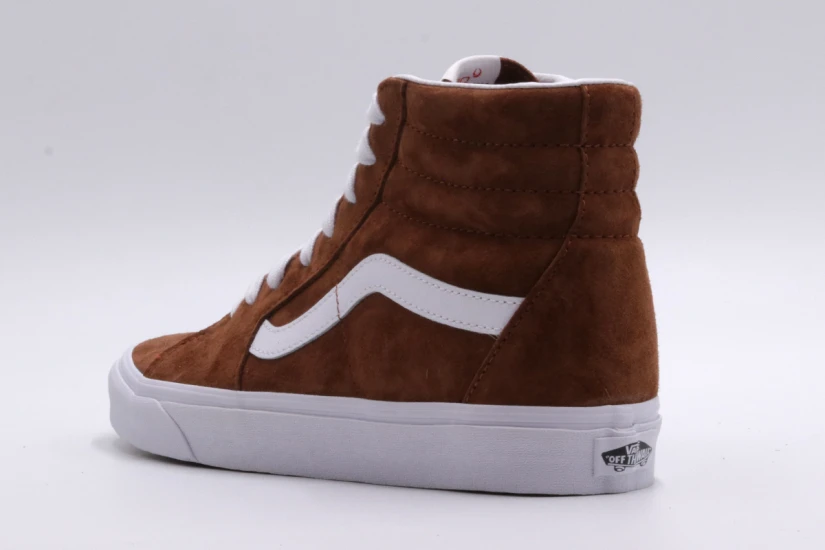 Vans Sk8-Hi Ανδρικά Sneakers Μποτάκια Καφέ, Λευκά