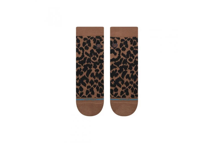 Stance Love Leopard Lowrider Κάλτσες μέχρι τον Αστράγαλο Καφέ, Μαύρες 1 Ζευγάρι