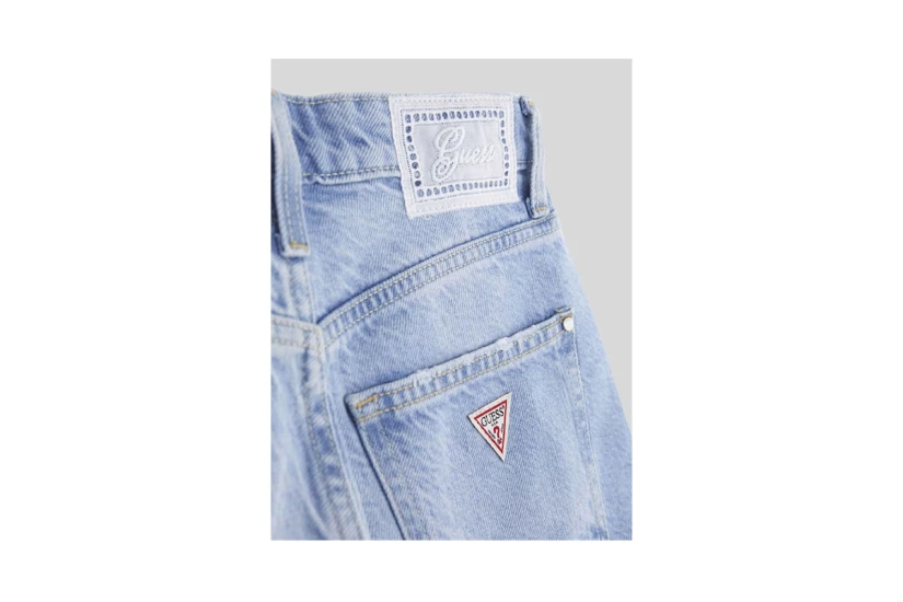Guess 80'S Pedal Γυναικείο Ψηλόμεσο Τζιν Σορτς
