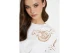 Guess Γυναικεία Κοντομάνικη Crop Top Μπλούζα Λευκή