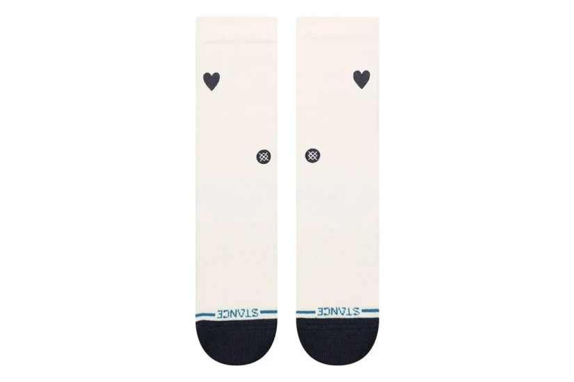 Stance Heart Crew Κάλτσες μέχρι τη Γάμπα Εκρού, Μπλε Σκούρο 1 Ζευγάρι