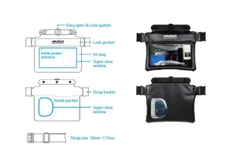 Dicapac Waterproof Sling Bag Τσαντάκι Χιαστί 