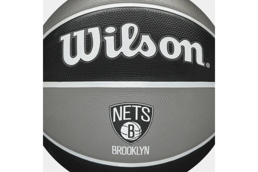 Wilson NBA Team Tribute Brooklyn Nets Μπάλα Μπάσκετ Μαύρη, Γκρι, Λευκή