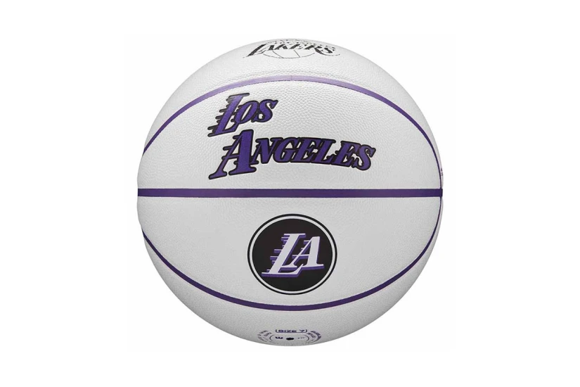 Wilson NBA Team City Collector Los Angeles Lakers Μπάλα Μπάσκετ Λευκή, Μωβ