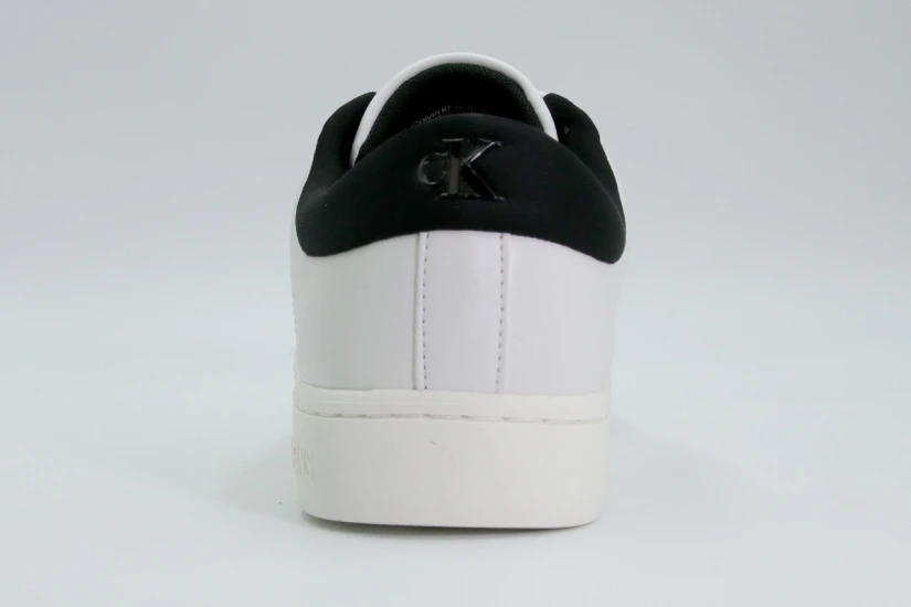 Calvin Klein Ανδρικά Δερμάτινα Sneakers Λευκά, Μαύρα