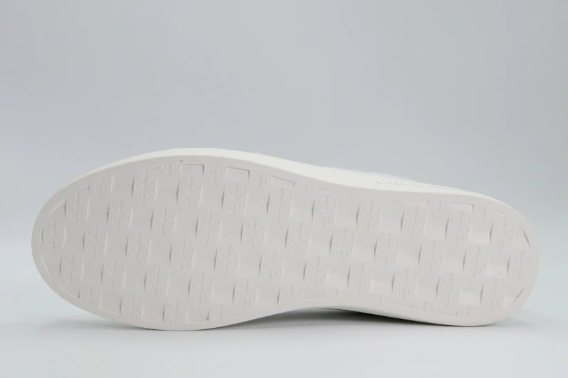 Calvin Klein Ανδρικά Δερμάτινα Sneakers Λευκά, Μαύρα