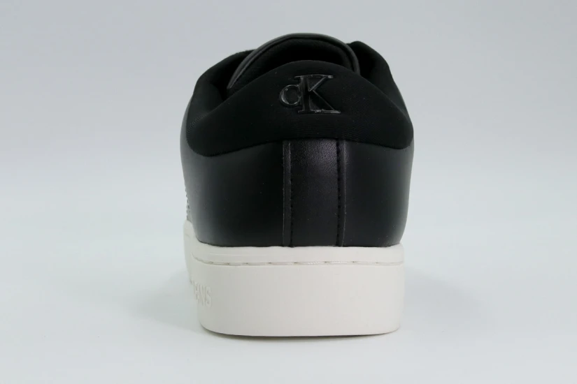 Calvin Klein Ανδρικά Δερμάτινα Sneakers Μαύρα, Λευκά