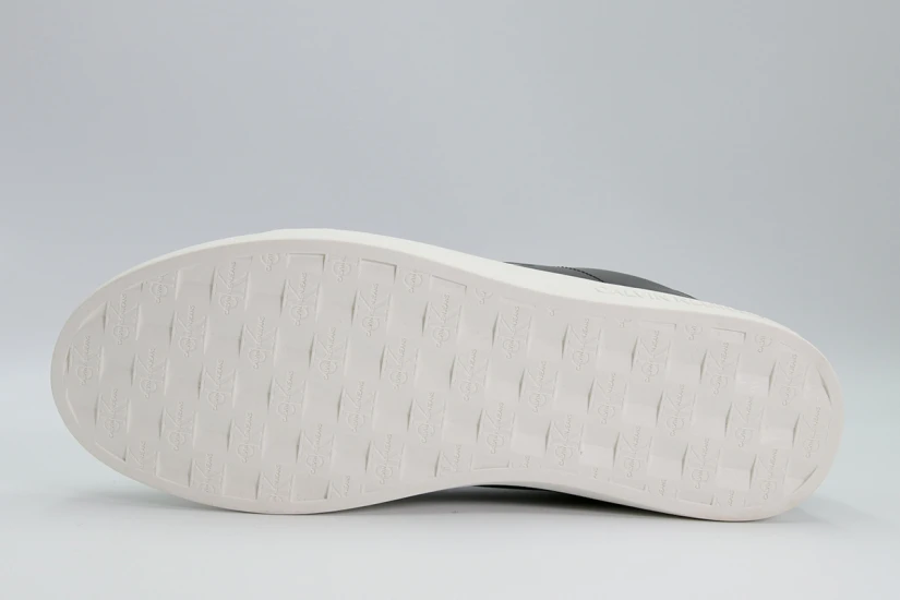 Calvin Klein Ανδρικά Δερμάτινα Sneakers Μαύρα, Λευκά