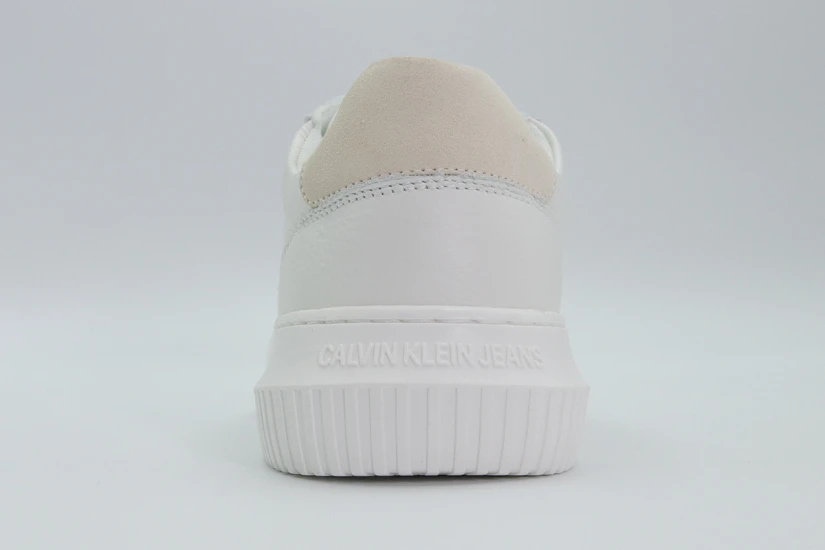 Calvin Klein Ανδρικά Δερμάτινα Sneakers Λευκά