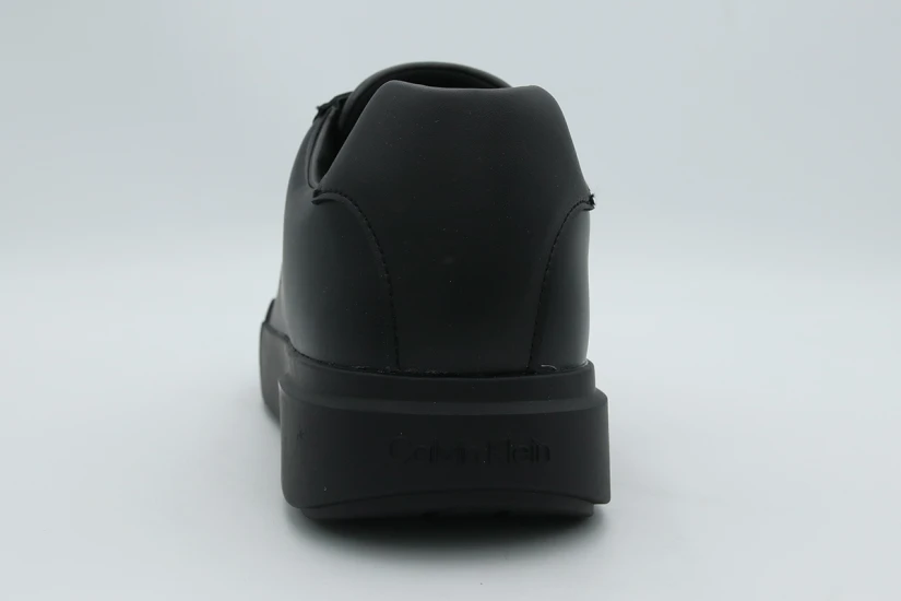 Calvin Klein Leather Signature Logo Ανδρικά Sneakers Μαύρα